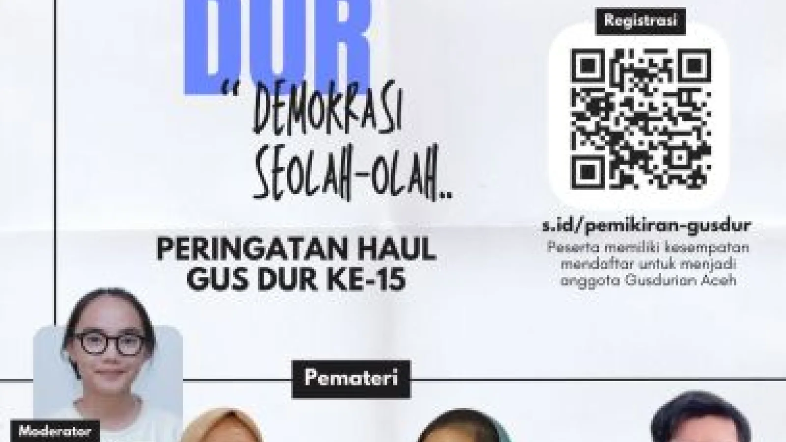 Dosen FUAD IAIN Langsa Menjadi Pembicara Seminar Pemikiran Gus Dur dengan Tema Demokrasi Seolah-olah...