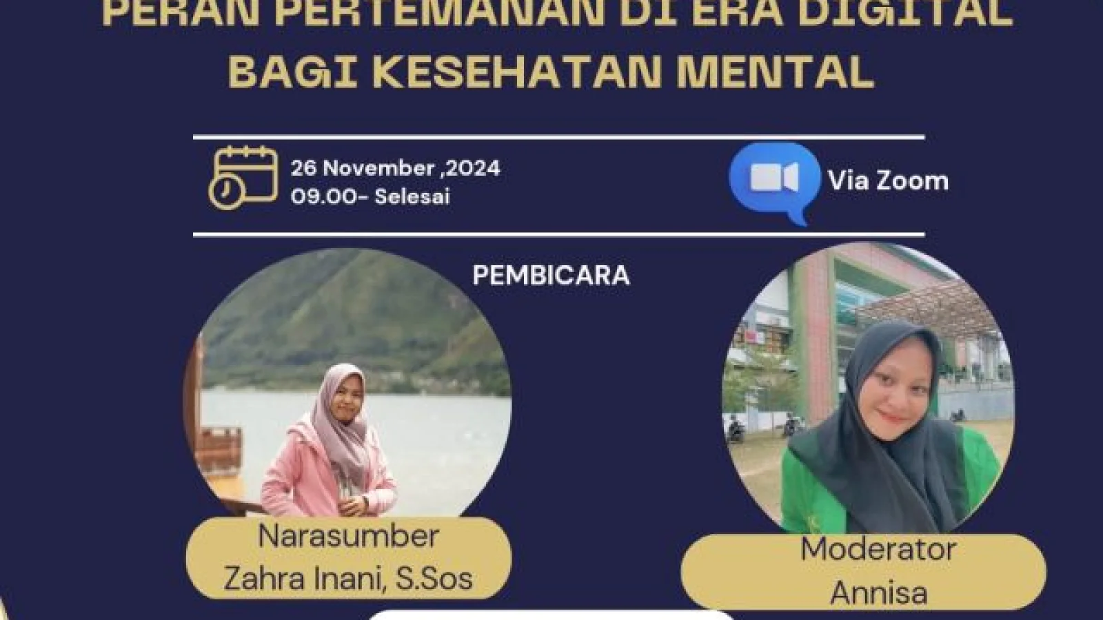 Seminar Nasional Memperkuat Jalinan Persahabatan di Era Digital untuk Kesehatan Mental