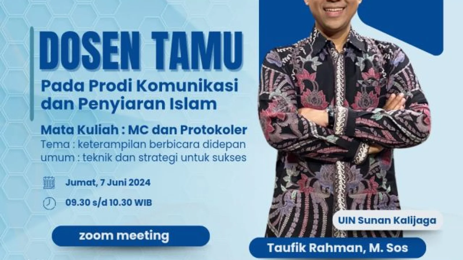 KPI FUAD IAIN Langsa Gelar Dosen Tamu Bahas Keterampilan Berbicara di Depan Umum