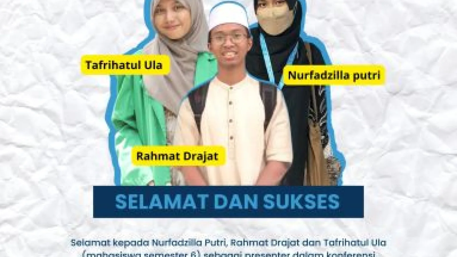 3 Mahasiswa Prodi IAT Pesentasi dalam Konferensi Nasional