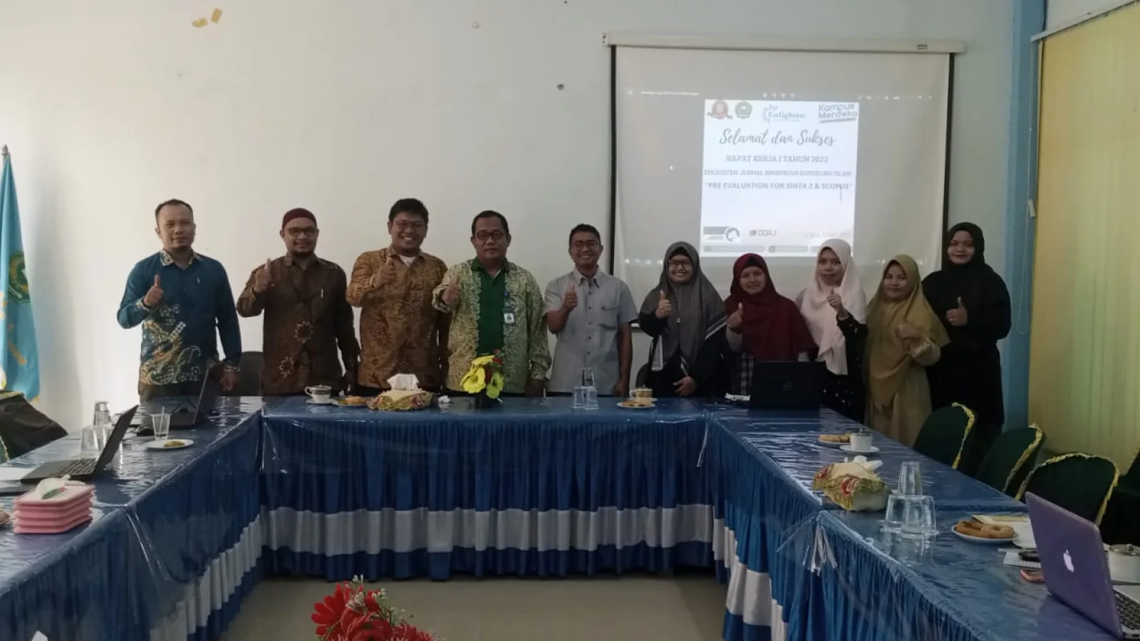 Enlighten: Jurnal Bimbingan Konseling Islam Laksanakan Rapat Kerja I Tahun 2022