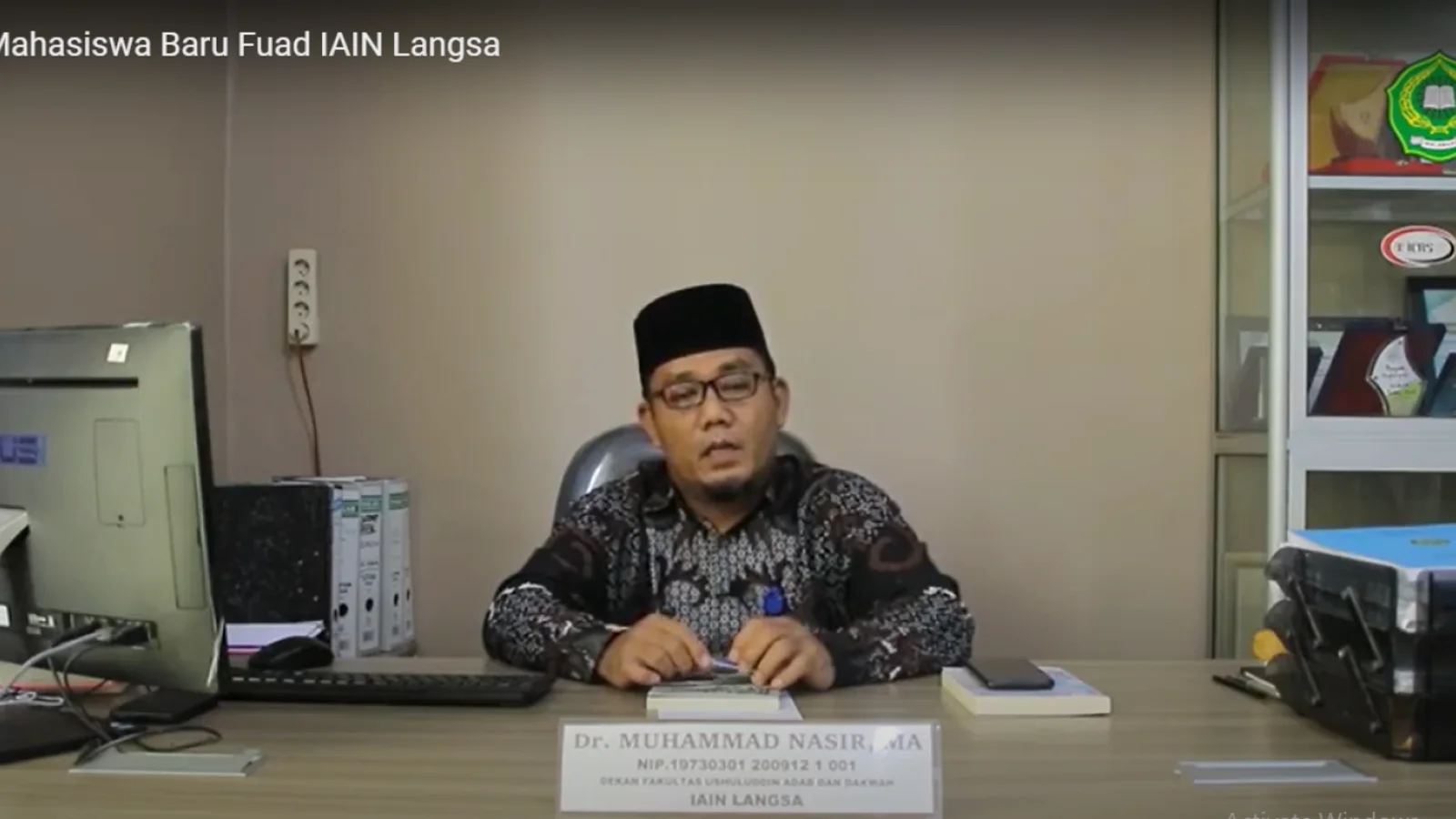 Sambutan Dekan Fakultas Ushuluddin Adab dan Dakwah kepada Calon Mahasiswa IAIN Langsa