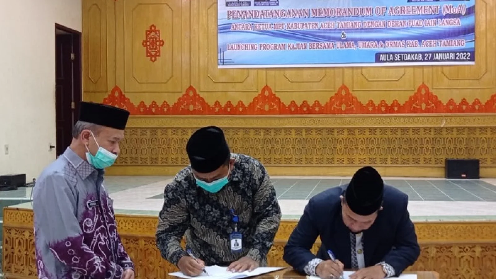 Jalin Sinergisitas, FUAD IAIN Langsa -MPU Aceh Tamiang Teken MoA
