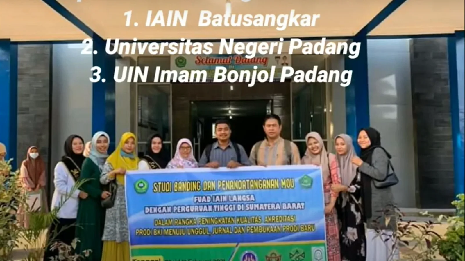 Studi Banding dan Penandatangan MoU Prodi Bimbingan Konseling Islam IAIN Langsa dengan Perguruan Tinggi di Sumatera Barat