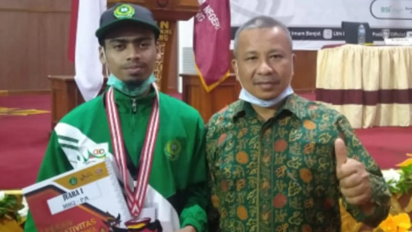 Mahasiswa IAT Perwakilan IAIN Langsa pada ajang Pekan Kreatifitas Mahasiswa II Se-Sumatera Sumbang Medali Emas