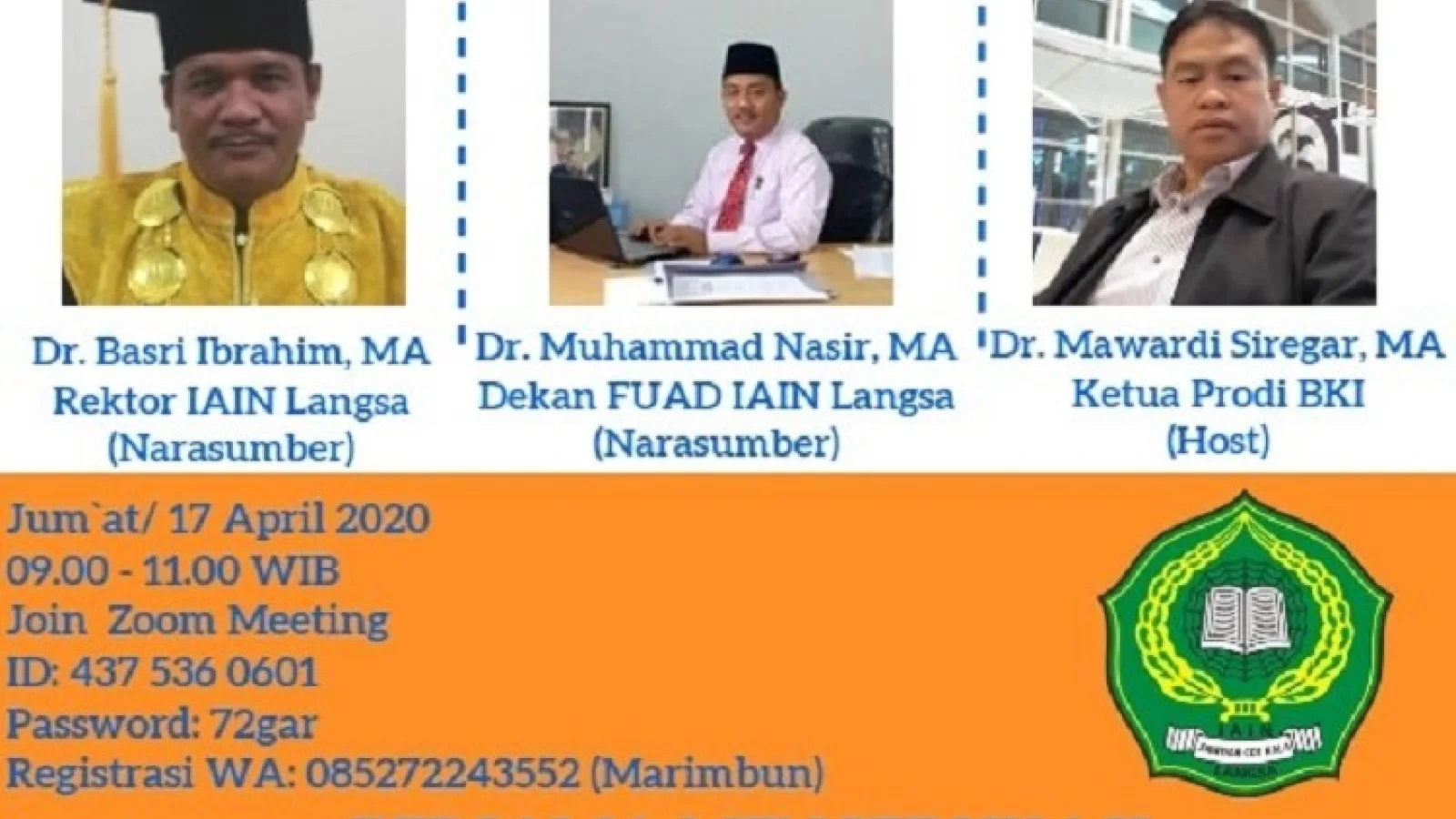 Prodi BKI IAIN Langsa Laksanakan Gerakan Tanggap Covid-19