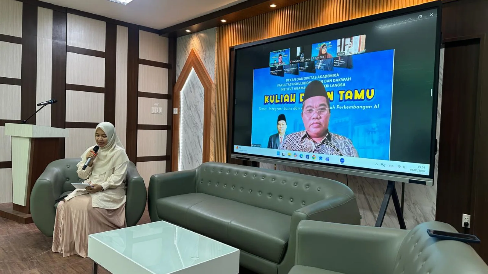 FUAD IAIN Langsa Gelar Kuliah Dosen Tamu Bahas Integrasi Sains dan Agama di Era Perkembangan AI