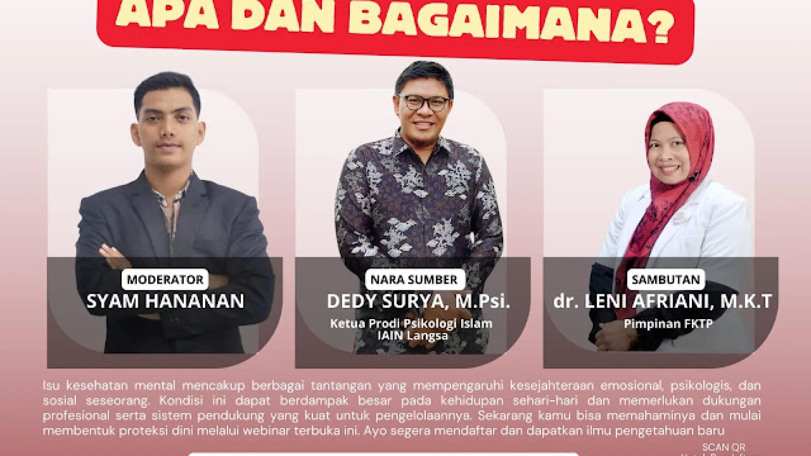Dedy Surya Edukasi Kesehatan Mental Generasi Z dalam Webinar Kesehatan