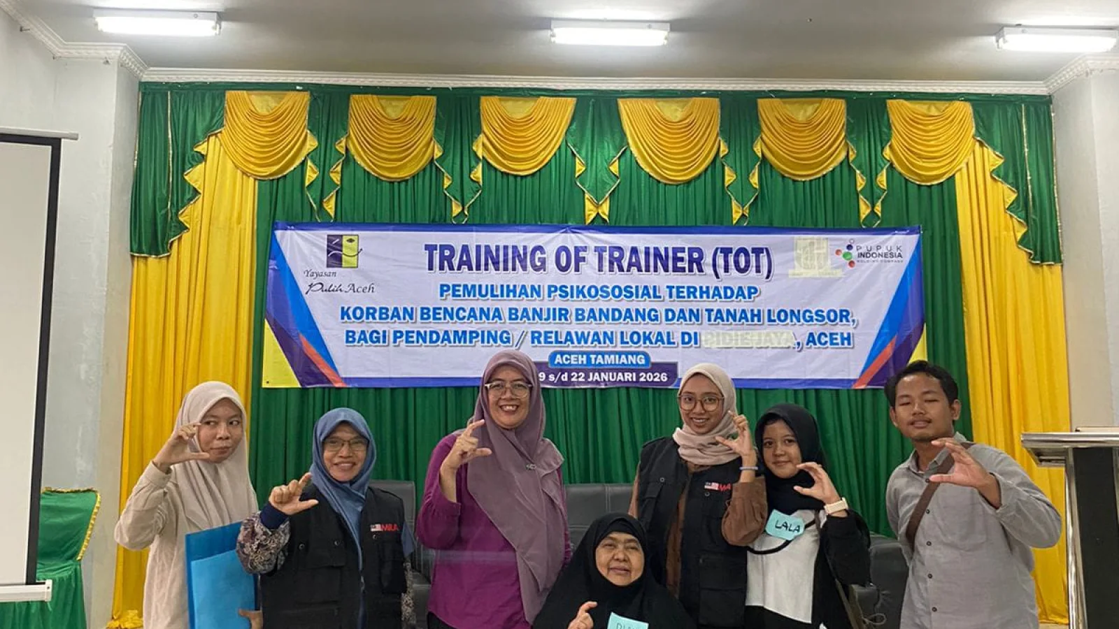 Training of Trainer (TOT) Pemulihan Psikososial bagi Korban Bencana di Aceh