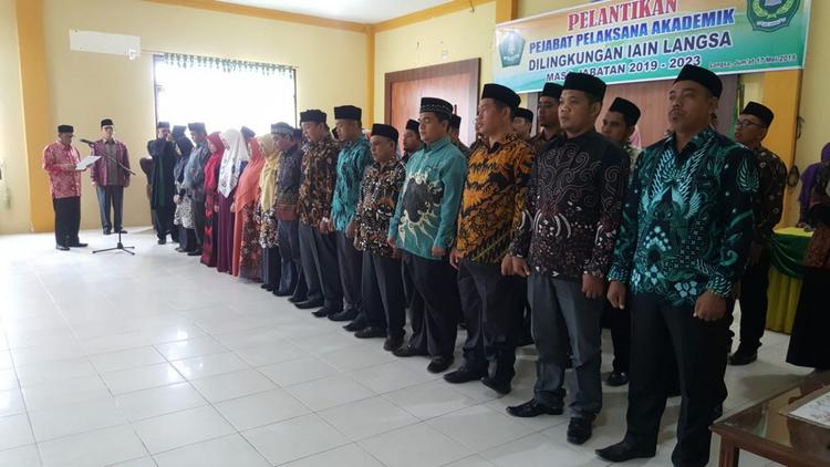 41 Pejabat Pelaksana Akademik IAIN Langsa Dilantik