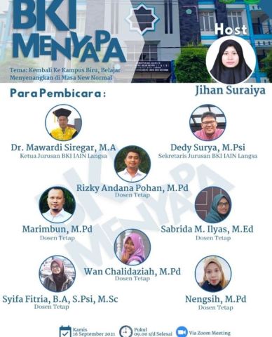 BKI FUAD IAIN Langsa Gelar “Kembali ke Kampus Biru: Belajar Menyenangkan di Masa New Normal”