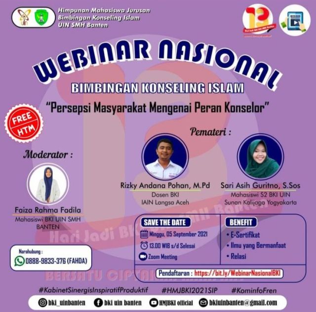 Webinar Nasional BKI “Persepsi Masyarakat Mengenai Peran Konselor”
