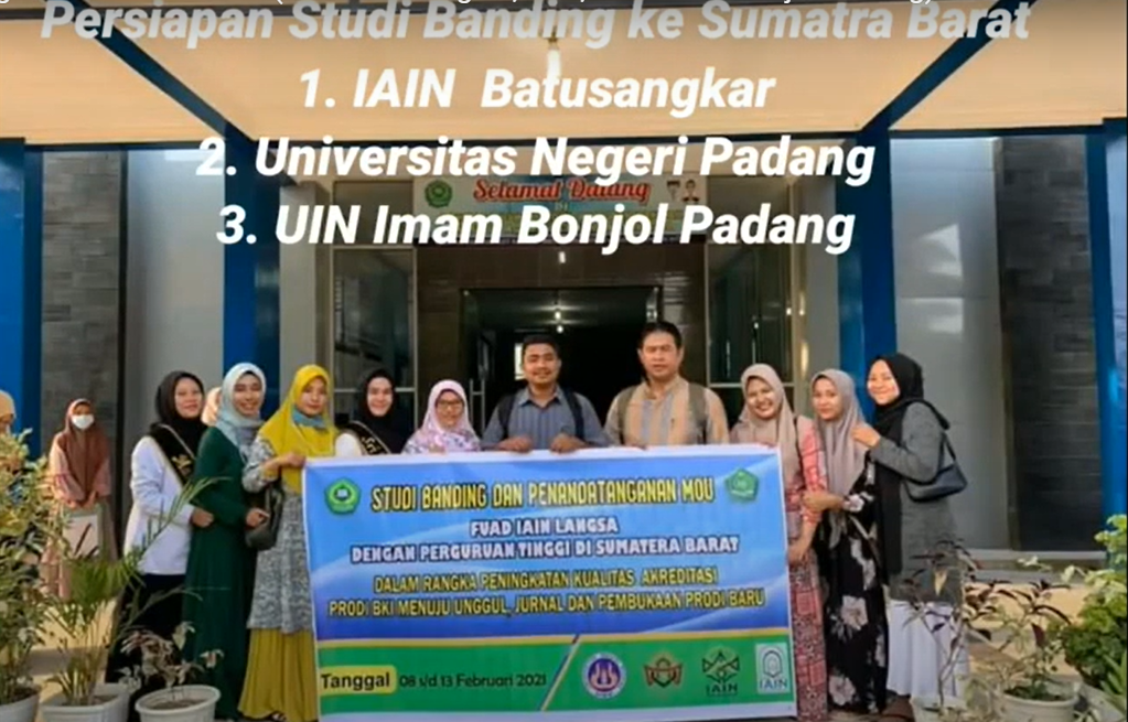 Studi Banding dan Penandatangan MoU Prodi Bimbingan Konseling Islam IAIN Langsa dengan Perguruan Tinggi di Sumatera Barat