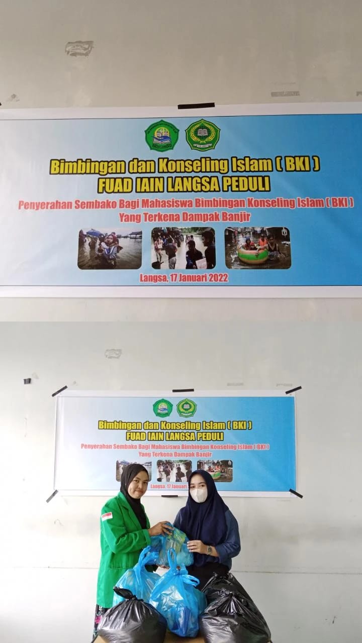 Mahasiswa BKI berikan sembako bagi korban dampak banjir di Aceh