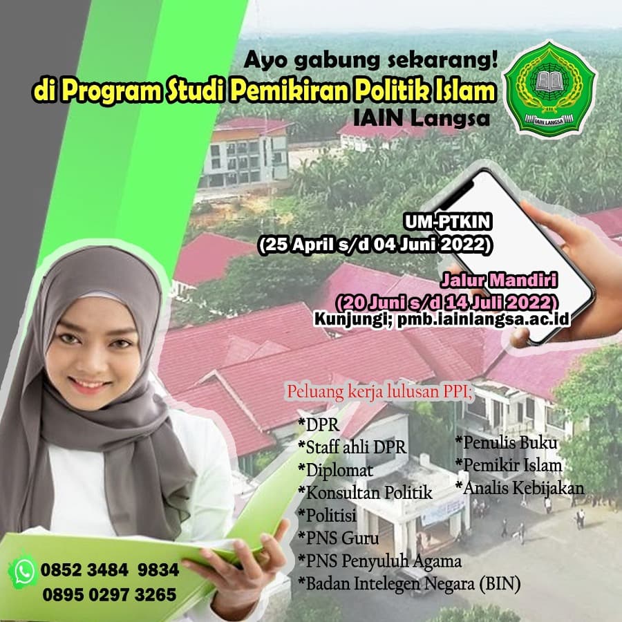 Penerimaan Mahasiswa Baru Prodi Pemikiran Politik Islam 2022