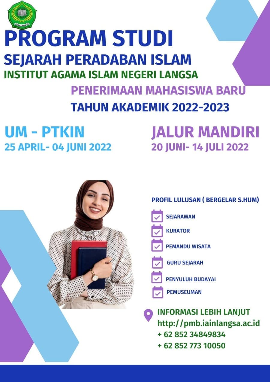 Penerimaan Mahasiswa Baru Prodi Sejarah Peradaban Islam 2022