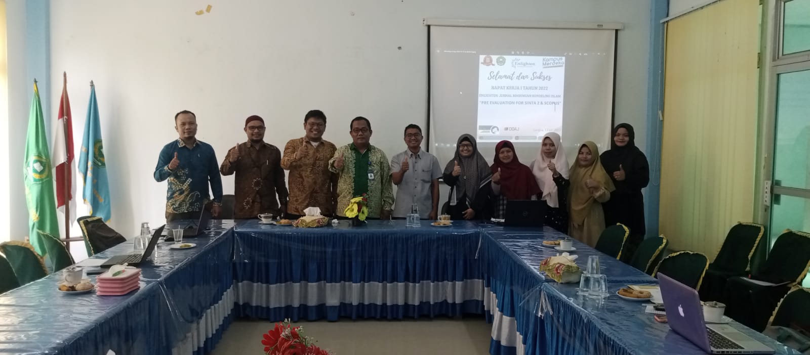 Enlighten: Jurnal Bimbingan Konseling Islam Laksanakan Rapat Kerja I Tahun 2022