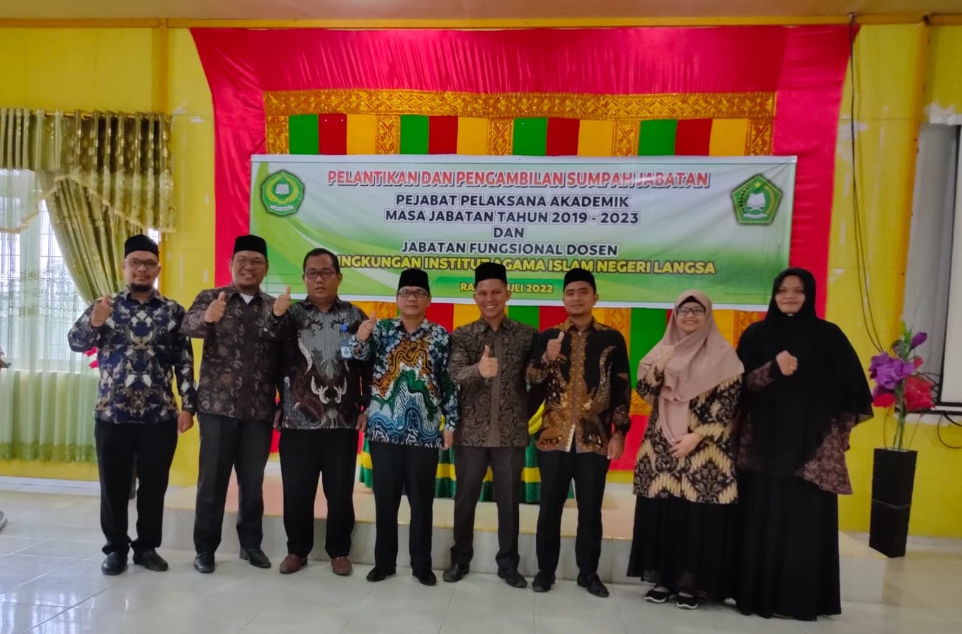 Enam Pejabat Akademik Baru FUAD Resmi dilantik Rektor IAIN Langsa