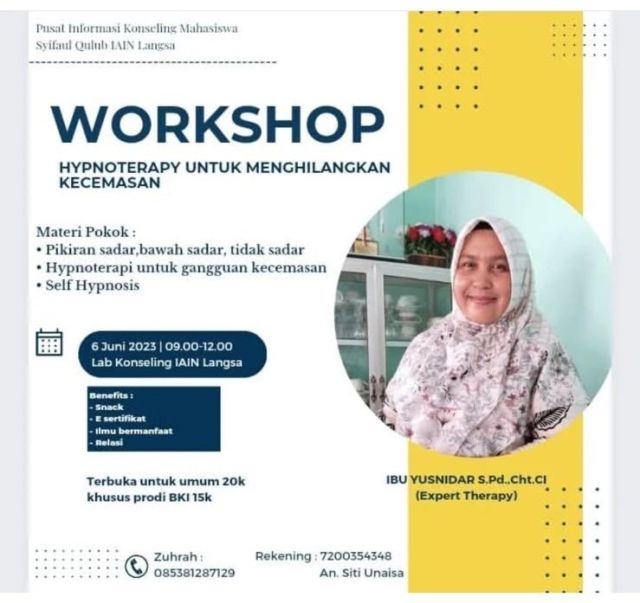 Pelatihan Hypnotherapy untuk Mengatasi Kecemasan Digelar di IAIN Langsa