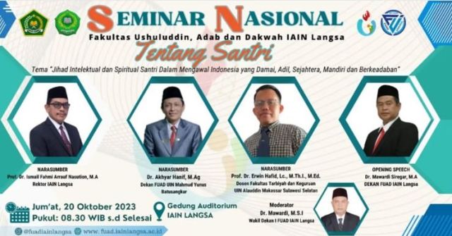 Webinar Jihad Intelektual dan Spiritual Santri dalam Mengawal Indonesia Damai, Adil, Sejahtera, Mandiri, dan Berkeadaban Sukses Digelar