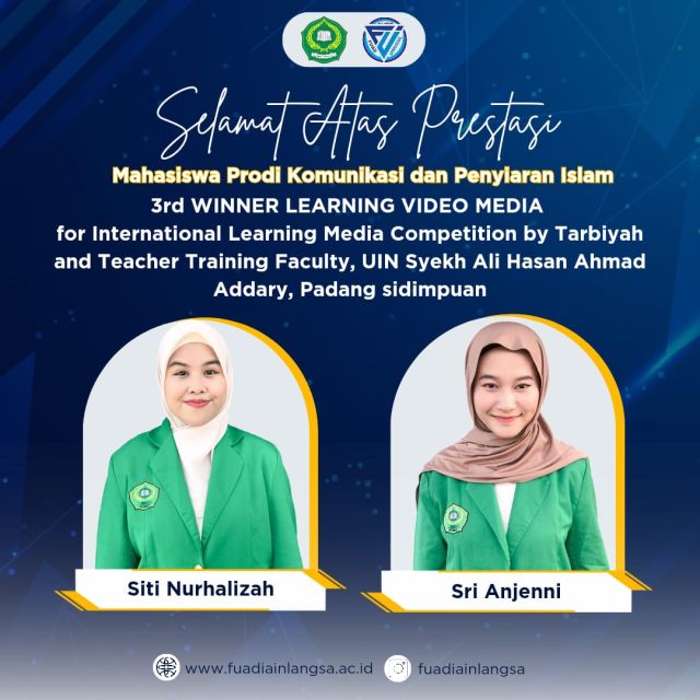 Dua Mahasiswa FUAD IAIN Langsa Raih Juara Video Media Pembelajaran Internasional