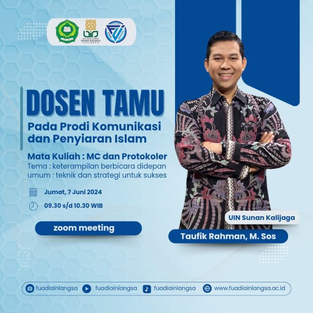 KPI FUAD IAIN Langsa Gelar Dosen Tamu Bahas Keterampilan Berbicara di Depan Umum