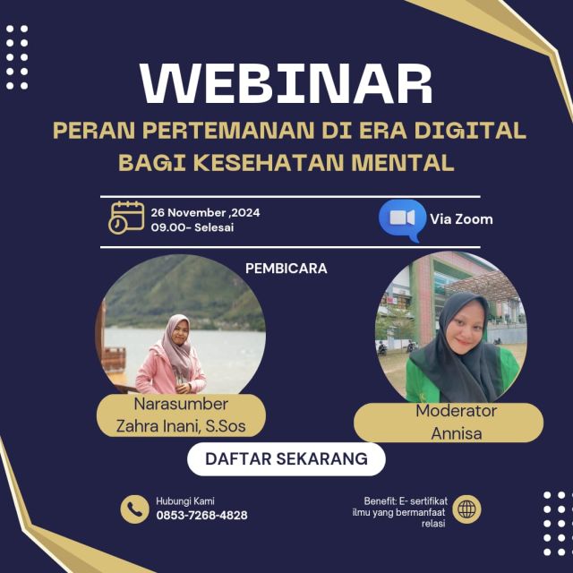Seminar Nasional Memperkuat Jalinan Persahabatan di Era Digital untuk Kesehatan Mental