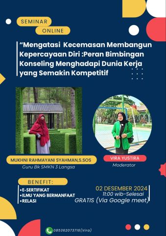 Mahasiswa BKI IAIN Langsa Gelar Seminar Online: Bangun Kepercayaan Diri Hadapi Dunia Kerja yang Kompetitif