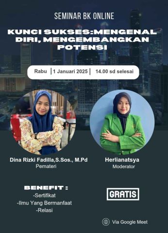 Berita Seminar Online Bimbingan dan Konseling Tema: Kunci Sukses: Mengenal Diri, Mengembangkan Potensi